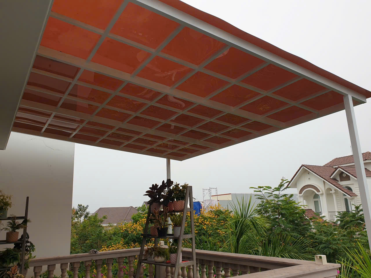 Mái hiên di động chữ A có bánh xe đẩy bền đẹp